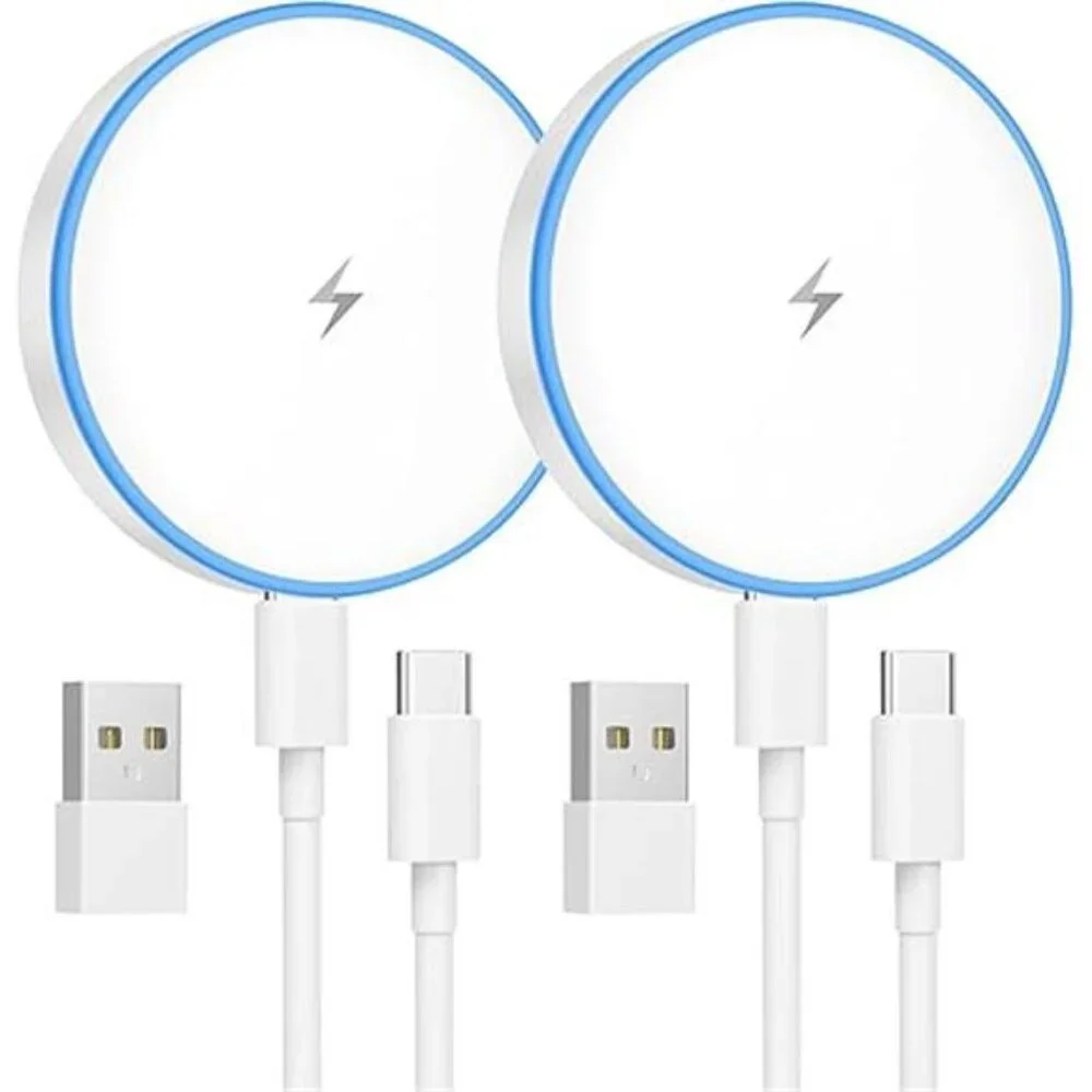 MagSafe Charger 2 Pack 15W Magnetic Wireless Charger Fast Charging Pad